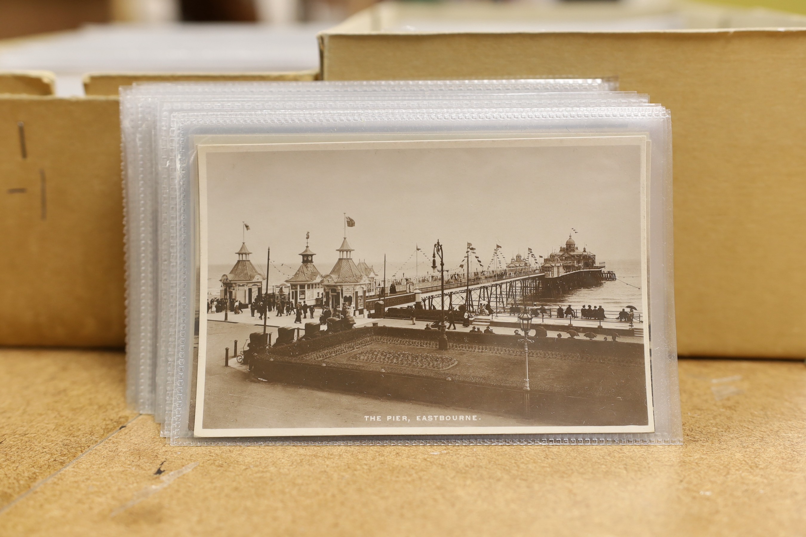 A large quantity of postcards relating to mostly Eastbourne